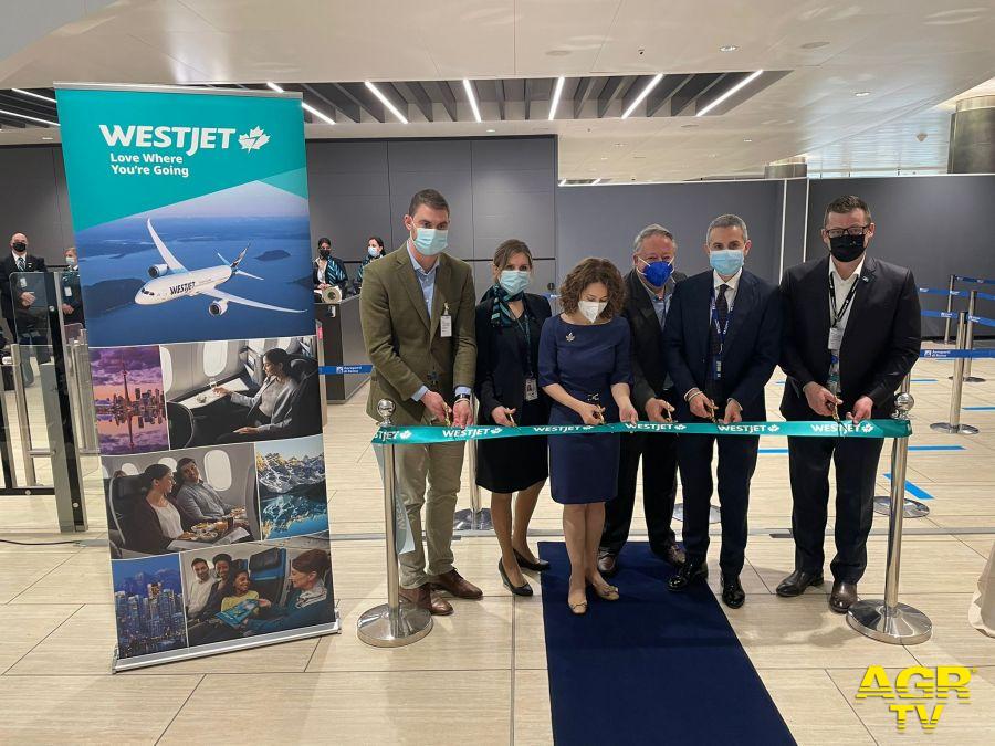 West Jet roma-calgary inaugurazione linea aerea
