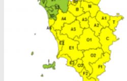 Forti temporali, codice giallo su gran parte Toscana dalla mezzanotte alle 13 di giovedì 9