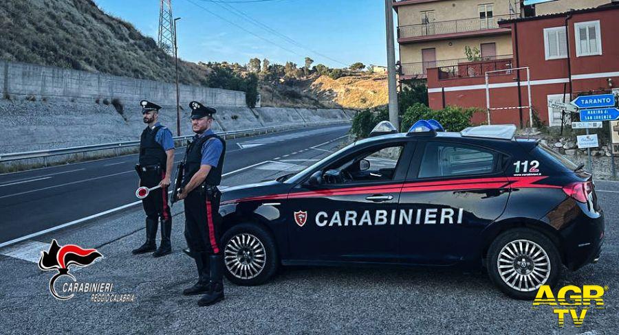 Carabinieri posti di blocco Reggio Calabria
