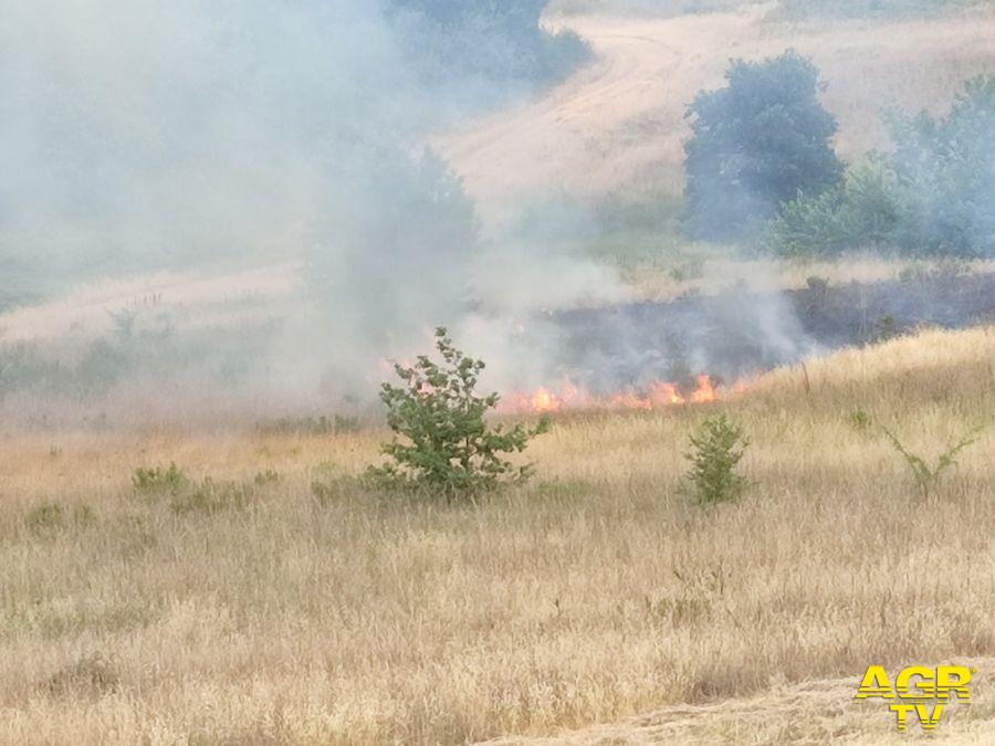 Incendio in zona Bravetta