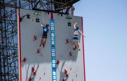 arrampicata sportiva Fossali in azione