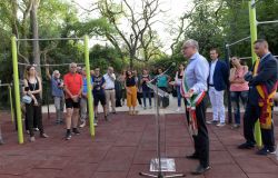 Caffarella inaugurazione area fitness con il sindaco Gualtieri