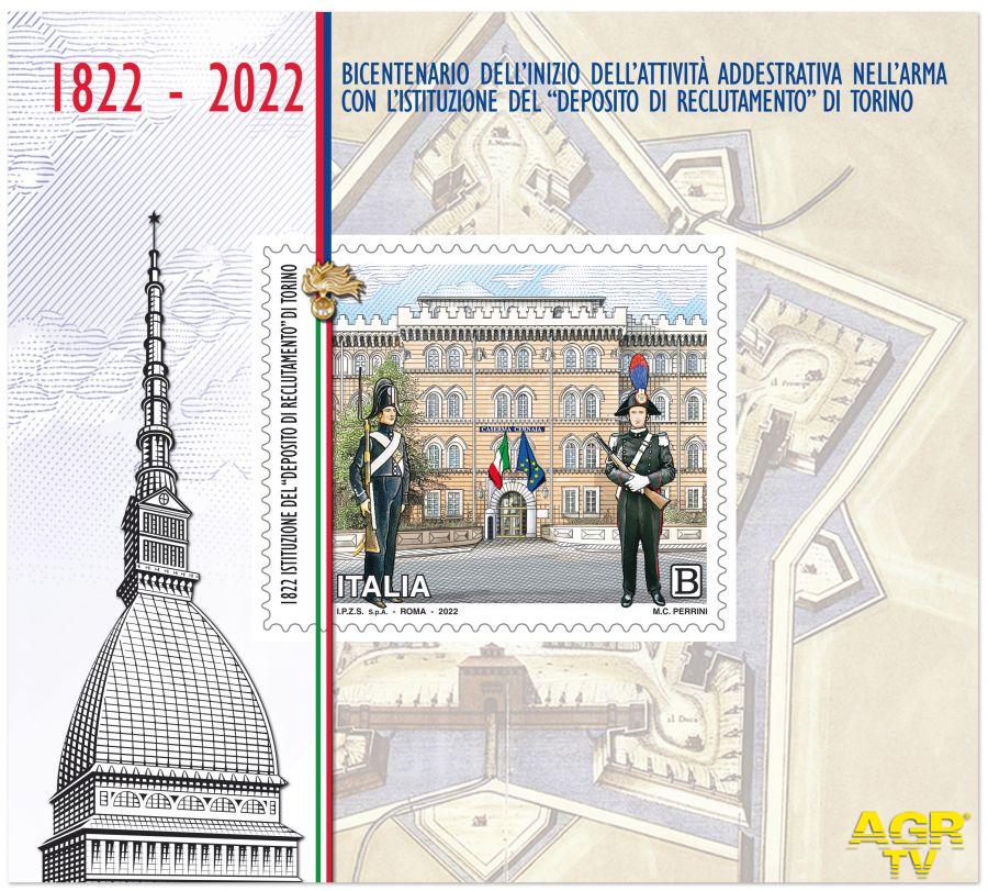 francobollo celebrativo attività addestrativa carabinieri