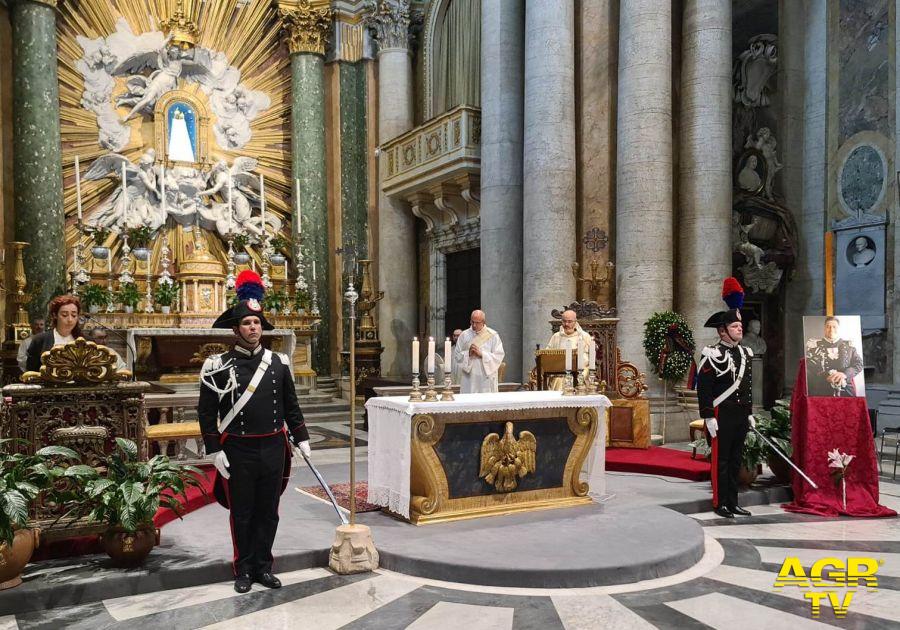 Carabinieri un momento della celebrazione dell'anniversario morte v.brigadiere Mario Cerciello Rega