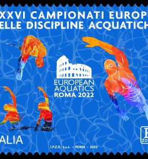 Filatelia, gli Europei di nuoto celebrati con un francobollo della serie tematica lo Sport