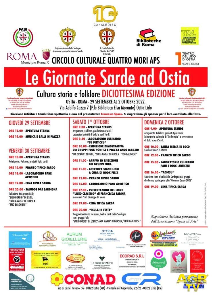 Giornate sarde Ostia locandina con programma