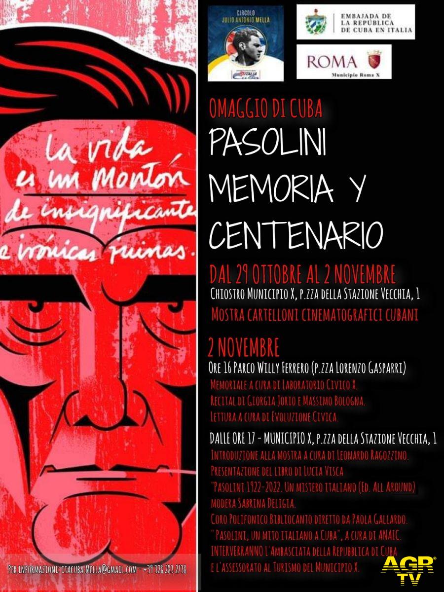Pasolini, Memoria y Centenario omaggio di Cuba alla memoria di Pierpaolo Pasolini nel centenario della nascita