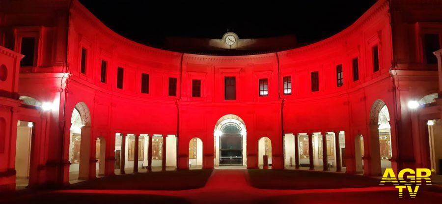 Villa Gilia si illumina di rosso