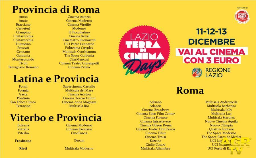 Lazio Terra di Cinema Days locandina