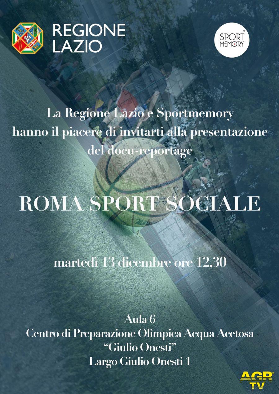 Roma sport sociale promosso regione Lazio Roma sport sociale promosso regione Lazio