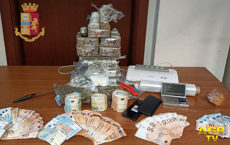 Polizia la droga sequestrata dal Commissariato San Paolol