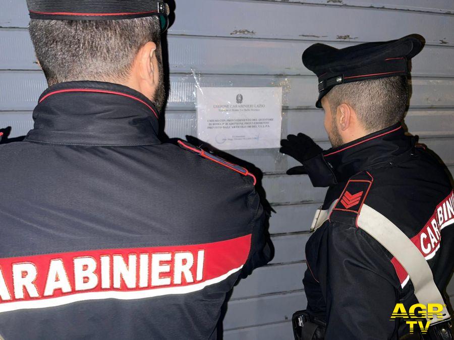 Carabinieeri chiuso bar a Tor Bella Monaca