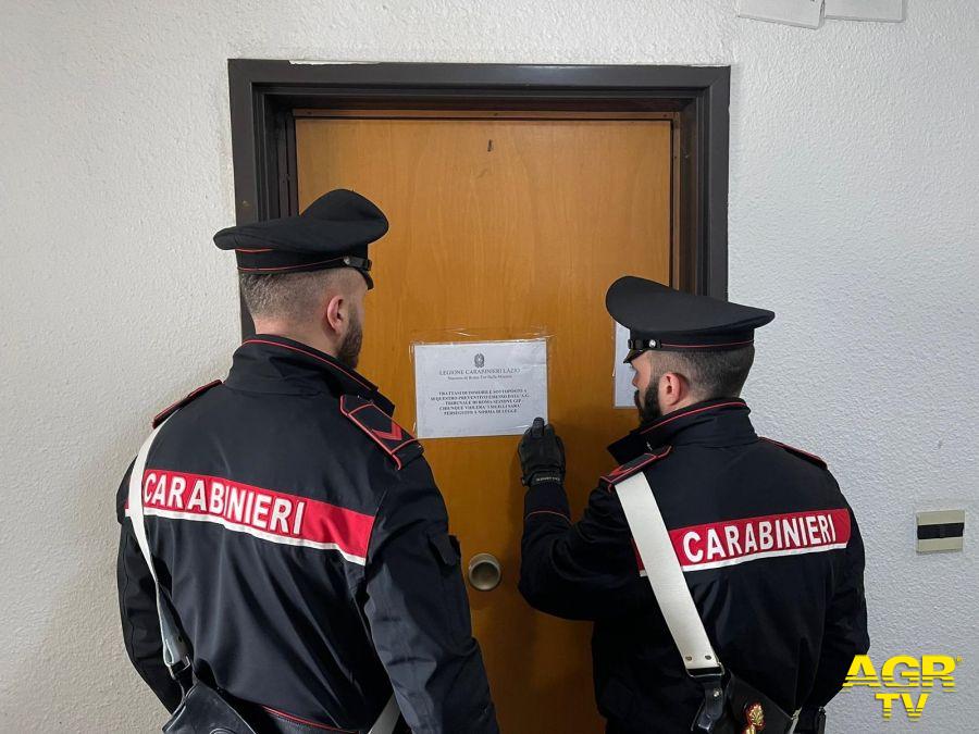 Carabinieri sequestro preventivo appartamento tor bella monaca