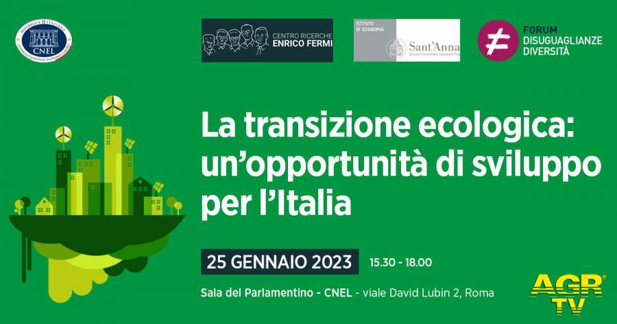 Transizione ecologica opportunità sviluppo Italia locandina convegno