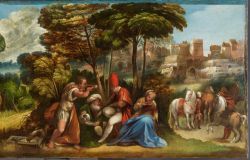 Dosso Dossi The Trojans in the Straphades and Caorne oil on canvas Museo Nacionale del Prado