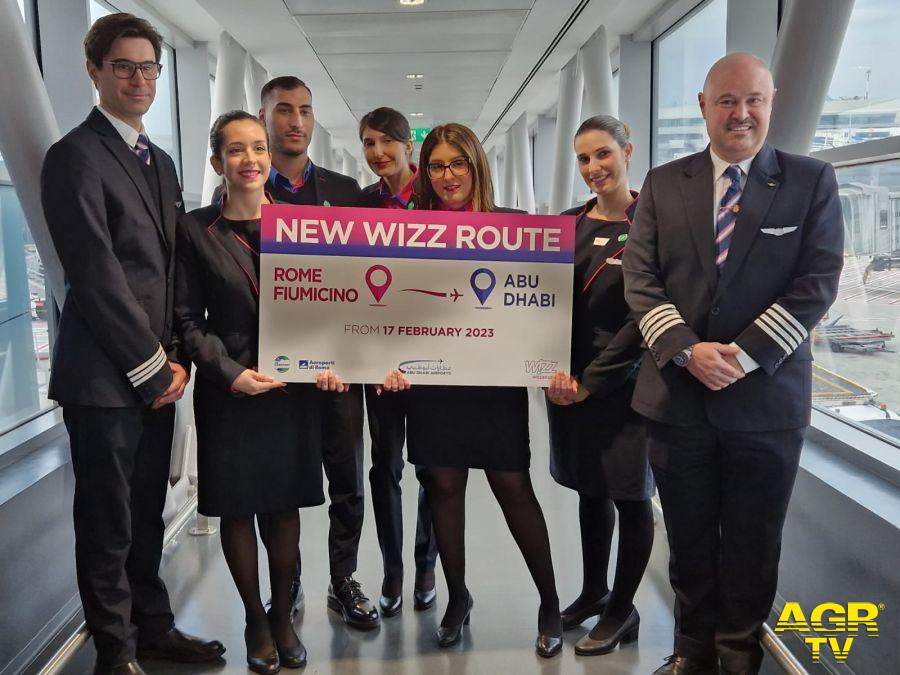 Wizz Air inaugurazione nuova tratta da Roma ad Abu Dhabi