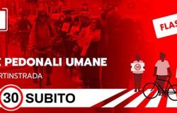 Al via in tutta Italia la campagna #città30subito, domenica 26 flash mob strisce pedonali umane