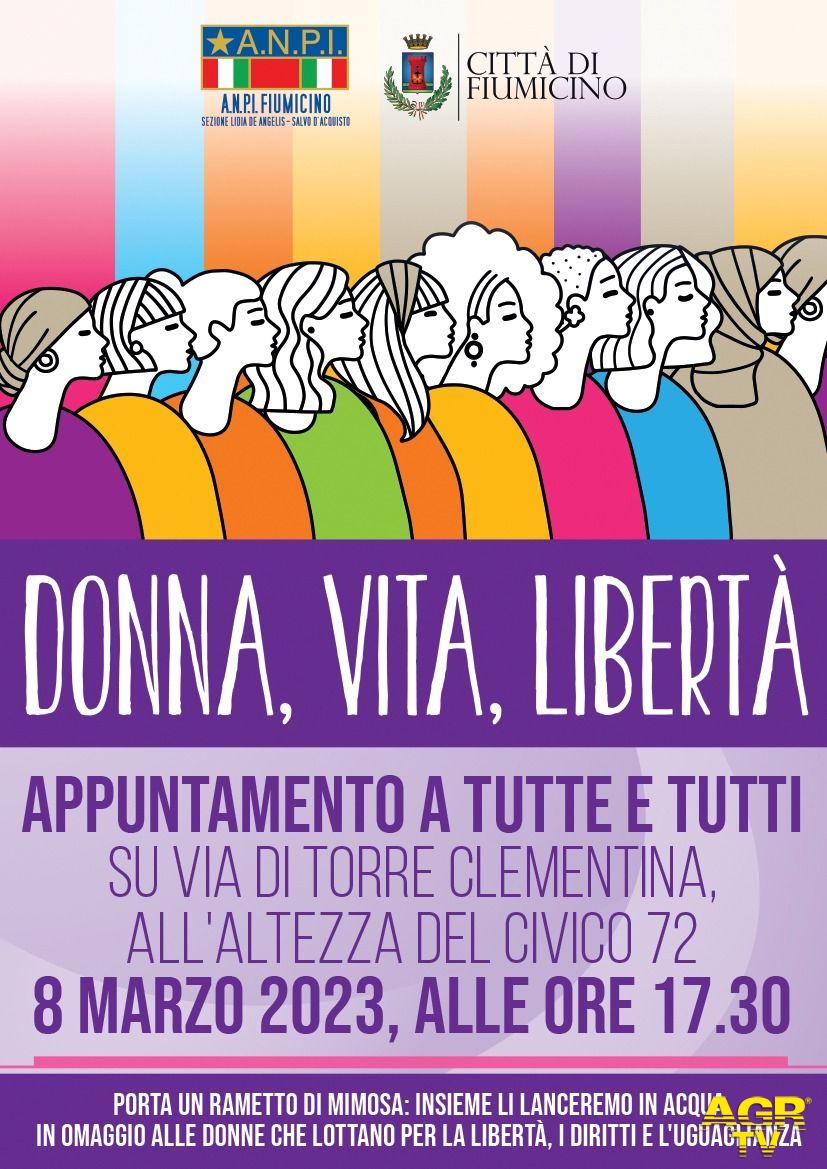 Fiumicino 8 marzo 2023 donna vita e libertà