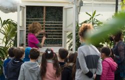 lezioni ai bambini nella casa delle farfalle foto da comunicato stampa