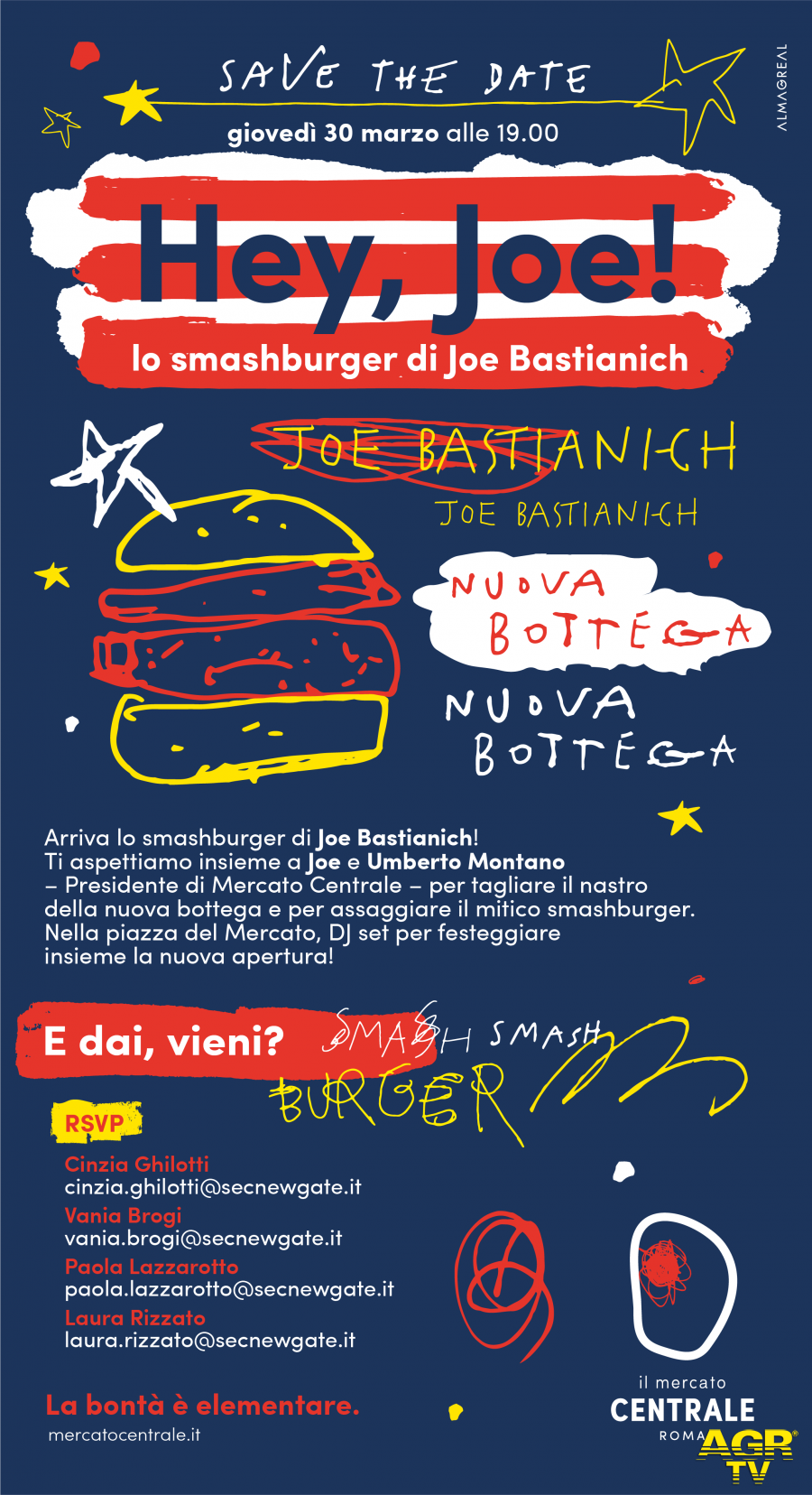 Mercato Centrale Roma arriva il mitico smashburger firmato Joe Bastianich  locandina