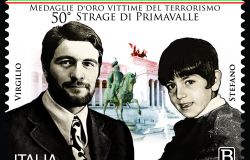 Filatelia, Il senso civico, emesso francobollo dedicato ai fratelli Mattei, vittime a Roma di un attentato terroristico