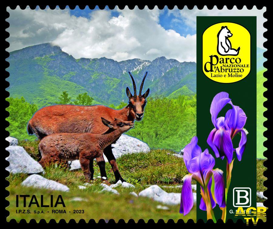 francobollo parco nazionale d'Abruzzo 100° anniversario