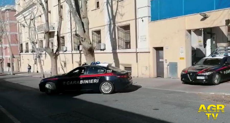 Carabinieri la partenza delle auto dalla caserma di Civitavecchia
