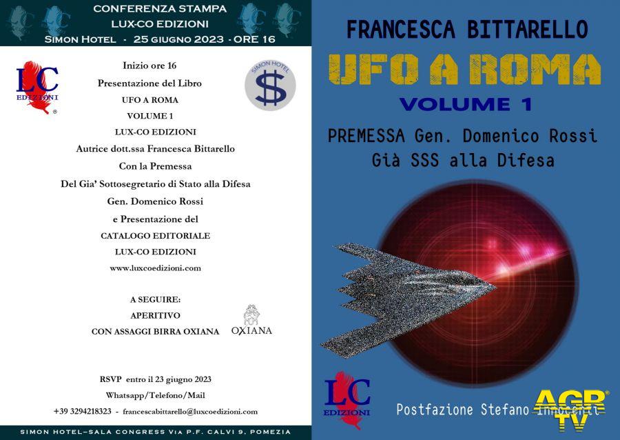 Presentazione libro Ufo a Roma Lux.Co edizioni locandina
