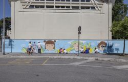 Il murales antismog di Fiumicino foto comunicato stampa