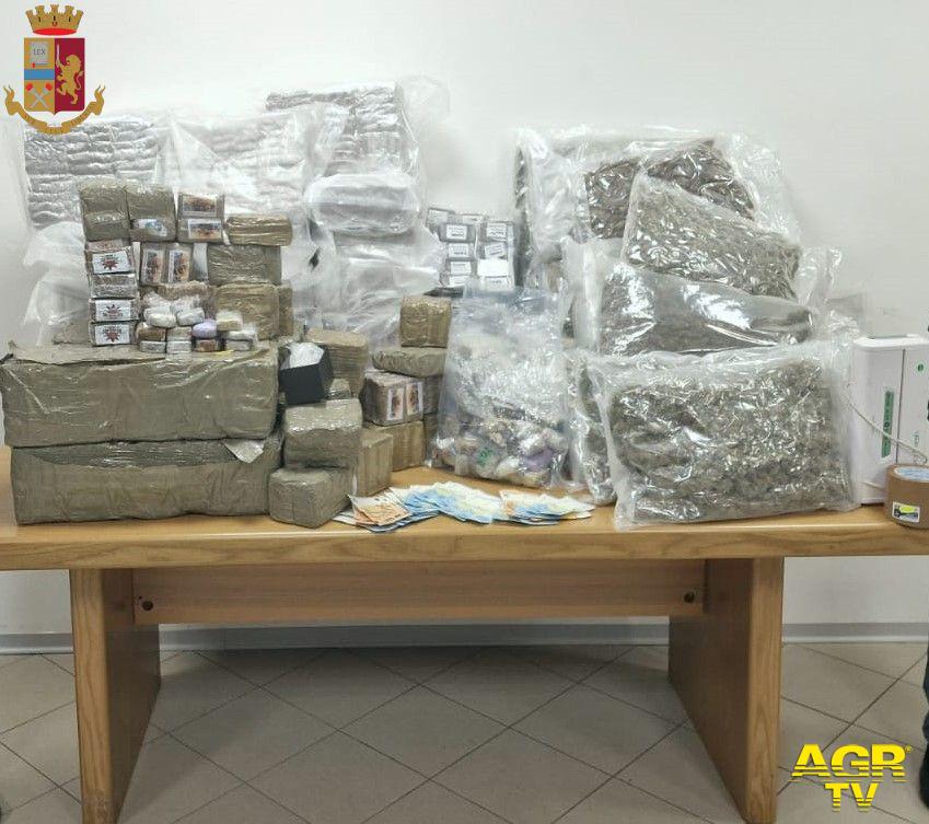 Polizia droga sequestrata a San Cesareo oltre 200 kg. hashish e 20 kg. marjuana