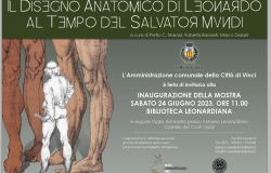 Vinci, il 24 giugno inaugurazione della mostra “Il disegno anatomico di Leonardo al tempo del Salvator Mundi”