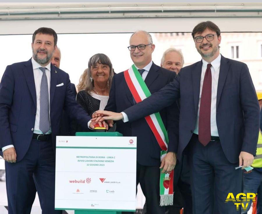 Metro C….si parte. Inaugurato questa mattina il cantiere dal sindaco Gualtieri e dal ministro Salvini.
