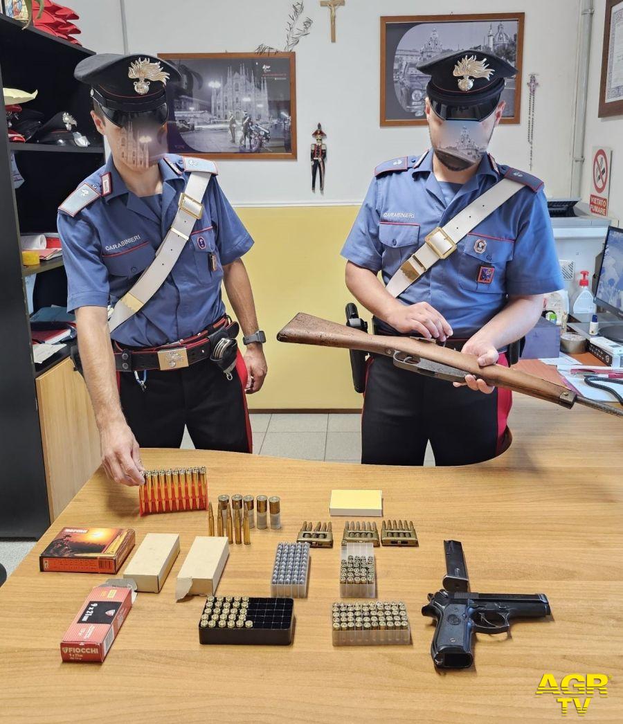 Carabinieri Bracciano armi e munizioni rinvenute a Rignano Flaminio