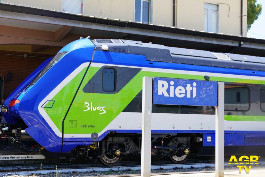 Il treno Blues in stazione a Rieti