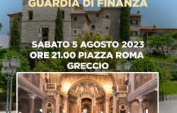 Greccio, la città di Francesco,ospita il concerto della Banda Musicale della Guardia di Finanza