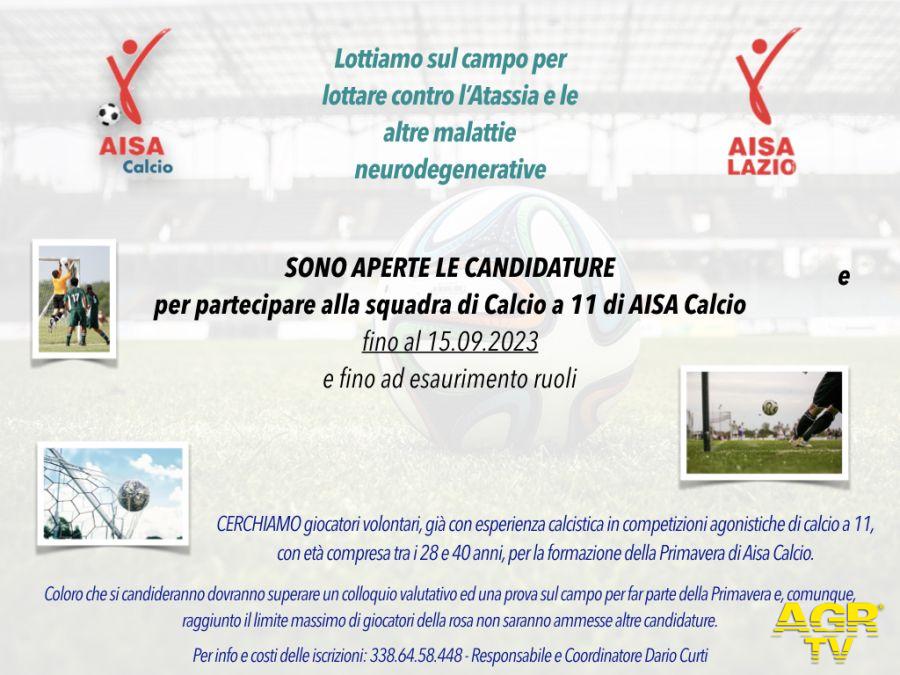 AISA Calcio, il nuovo progetto calcistico a sostegno delle attività di AISA Lazio nella lotta contro l'Atassia e le altre malattie neurodegenerative
