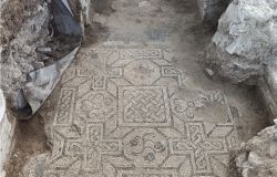 Parco Archeologico Ostia Antica un mosaico rinvenuto