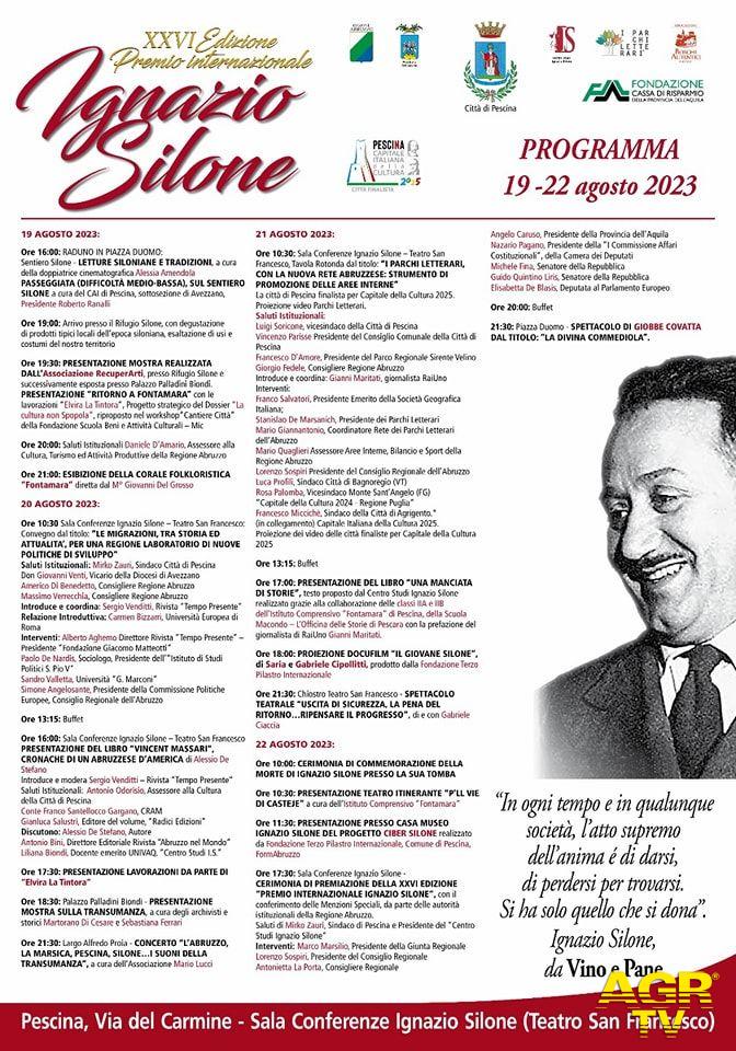 XXVI Edizione Premio Ignazio Silone