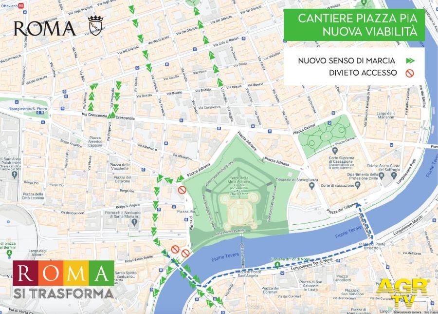 Nuova viabilità in piazza PIA (cartina Comunicato stampa)
