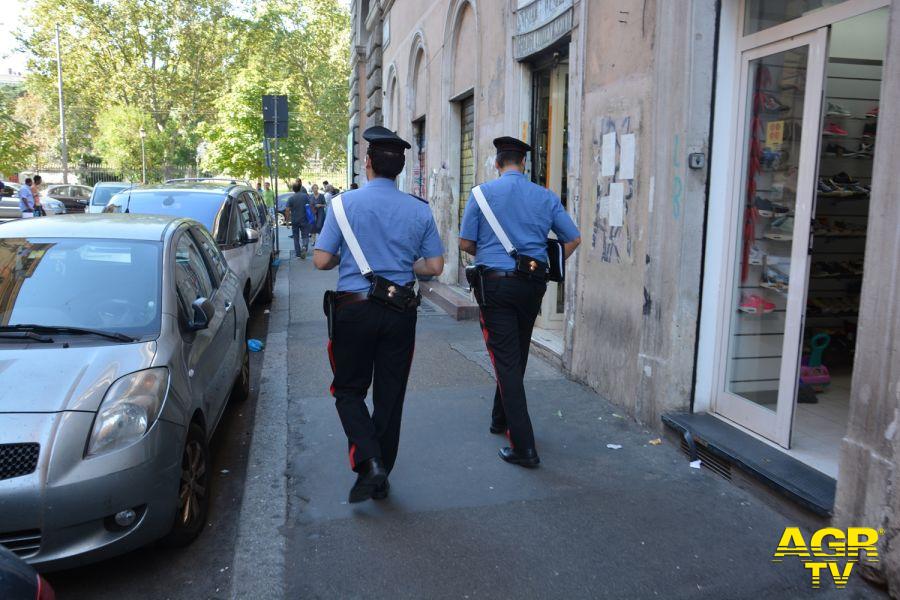 Carabinieri piazza Dante controlli area Termini ed Esquilino