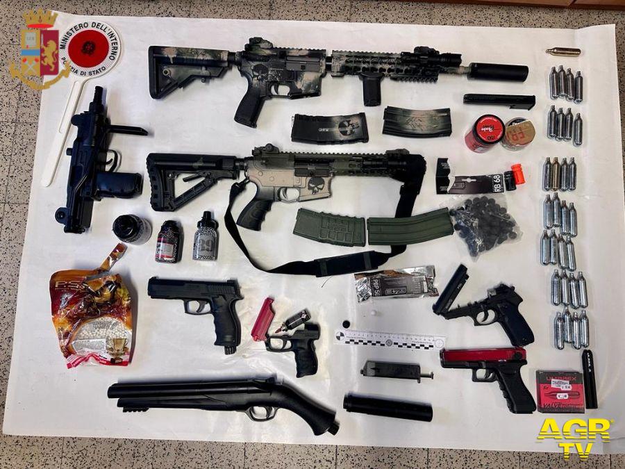Polizia Vescovio armi giocattolo trovate