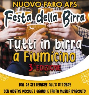 Fiumicino, torna Tutti in Birra la terza edizione della Festa della Birra, appuntamento in largo Paolo Borsellino