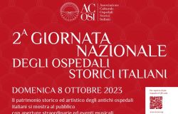 Domenica 8 ottobre si celebra la seconda giornata nazionale degli ospedali storici d'Italia
