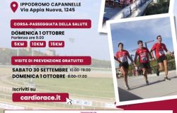 Roma, torna CardioRace: nel weekend a Capannelle check-up gratuiti e gare podistiche