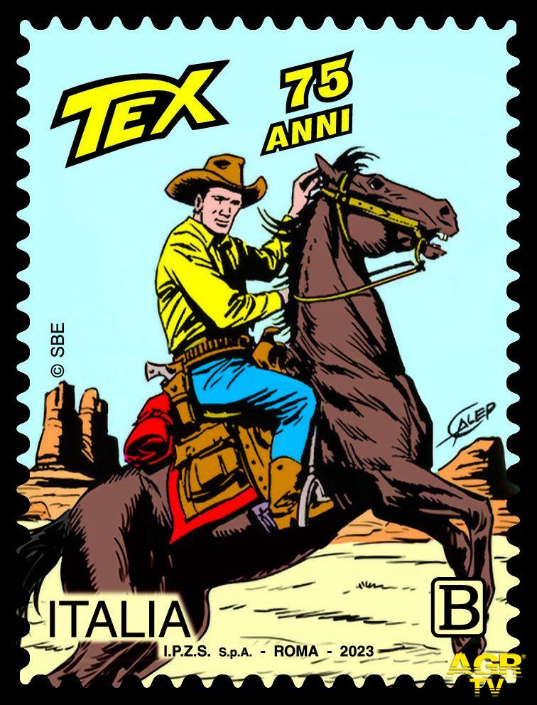 francobollo Tex Willer serie Patrimonio artistico e culturale italiano