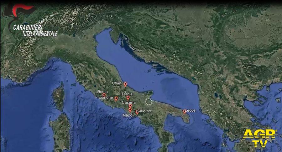 Traffico illecito di rifiuti e riciclaggio: 11 arresti nelle province italiane