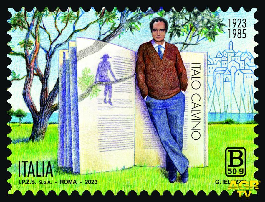 Francobollo commemorativo Italo Calvino