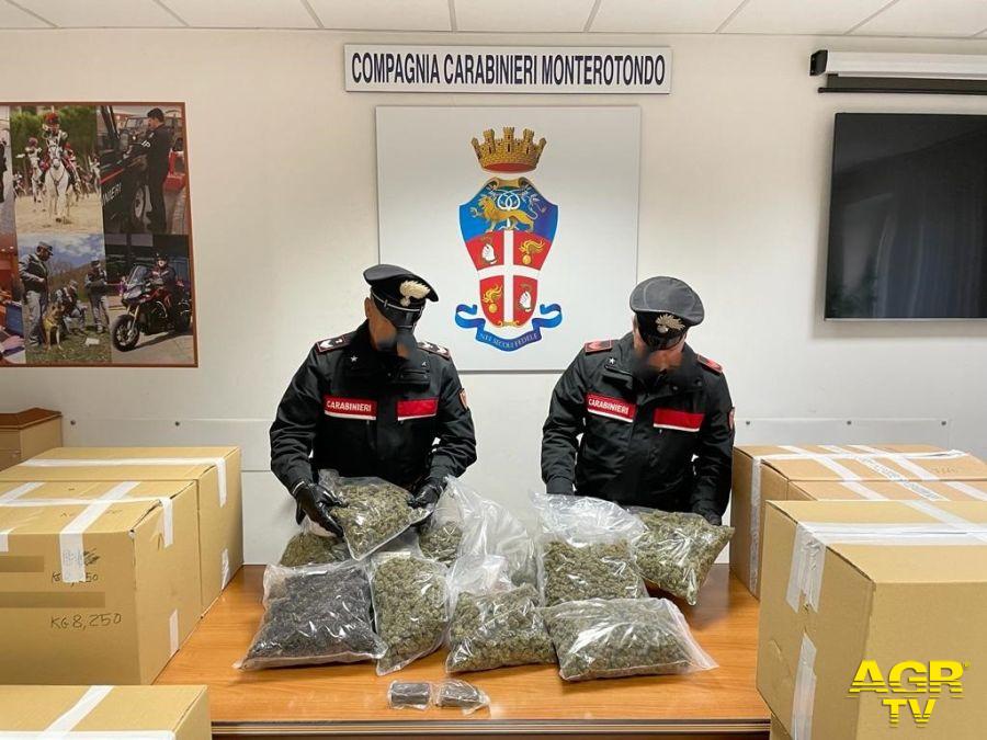 Carabinieri partre della droga sequestrata a Monterotondo