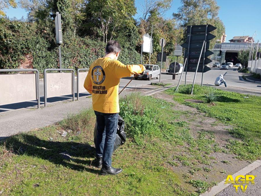 Roma pulizia volontari via Boccea