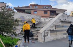Roma, ripulita nuovamente dai Ministri Volontari la stazione metro Battistini